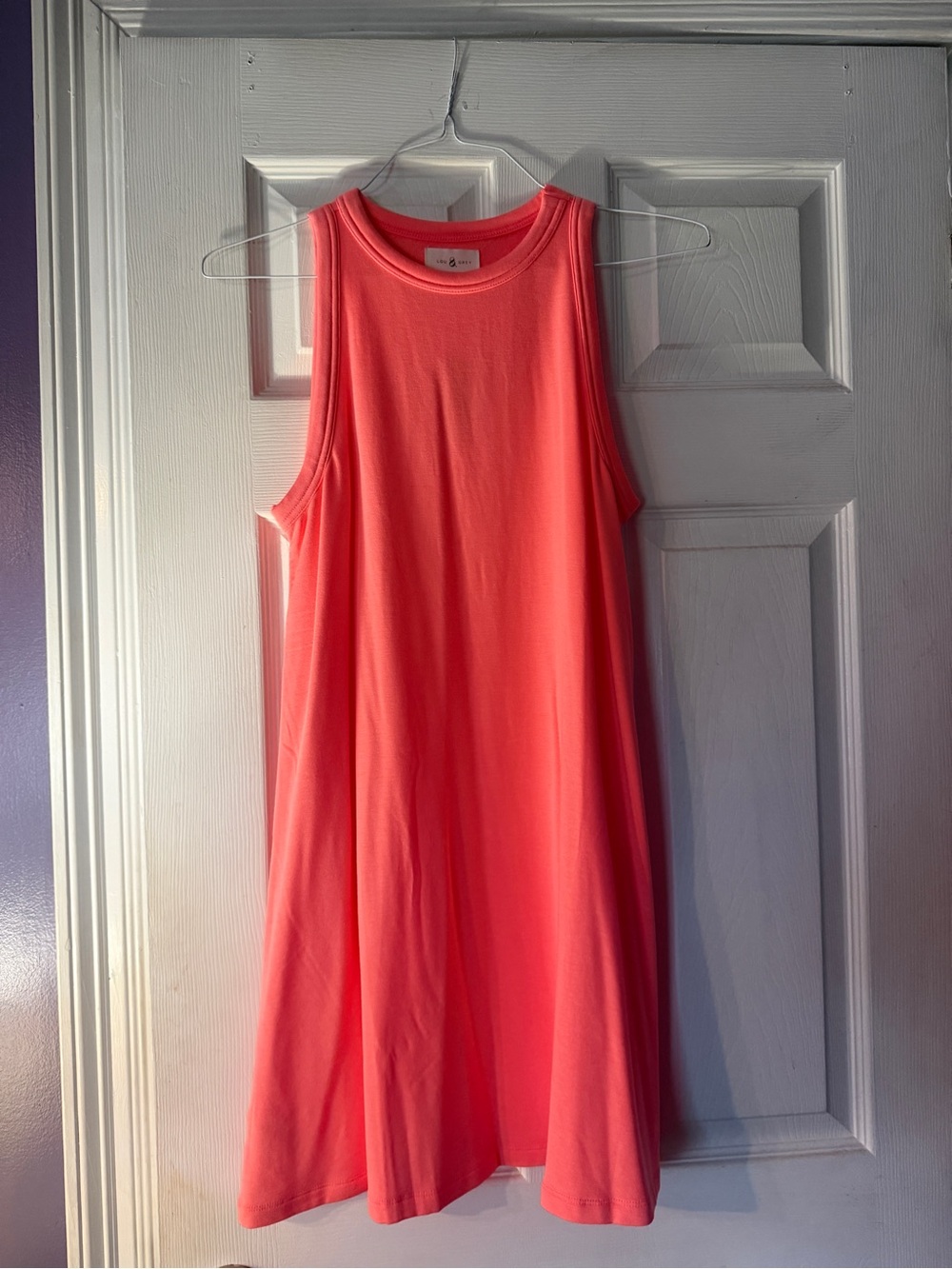 Sleeveless Coral Swing Dress -